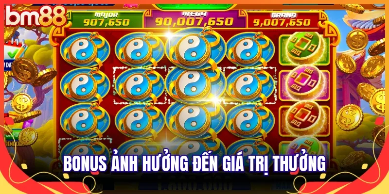 Bonus ảnh hưởng đến giá trị thưởng