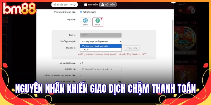 Nguyên nhân khiến giao dịch chậm thanh toán