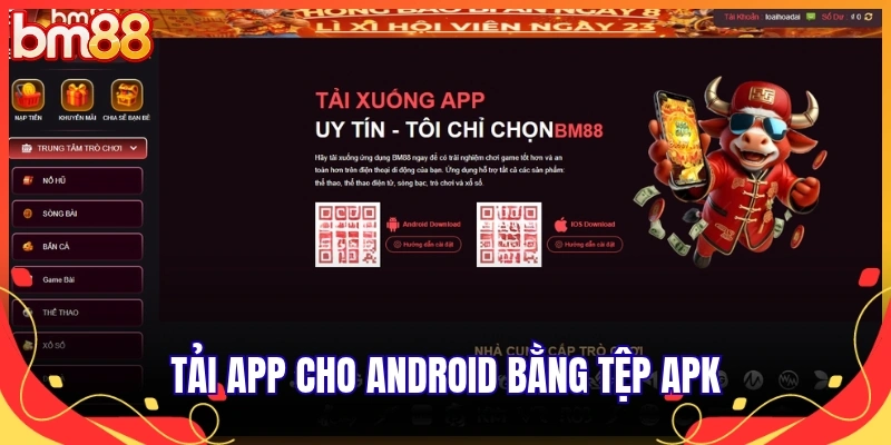 Tải app cho Android bằng tệp APK