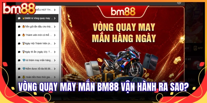 Vòng quay may mắn BM88 vận hành ra sao?